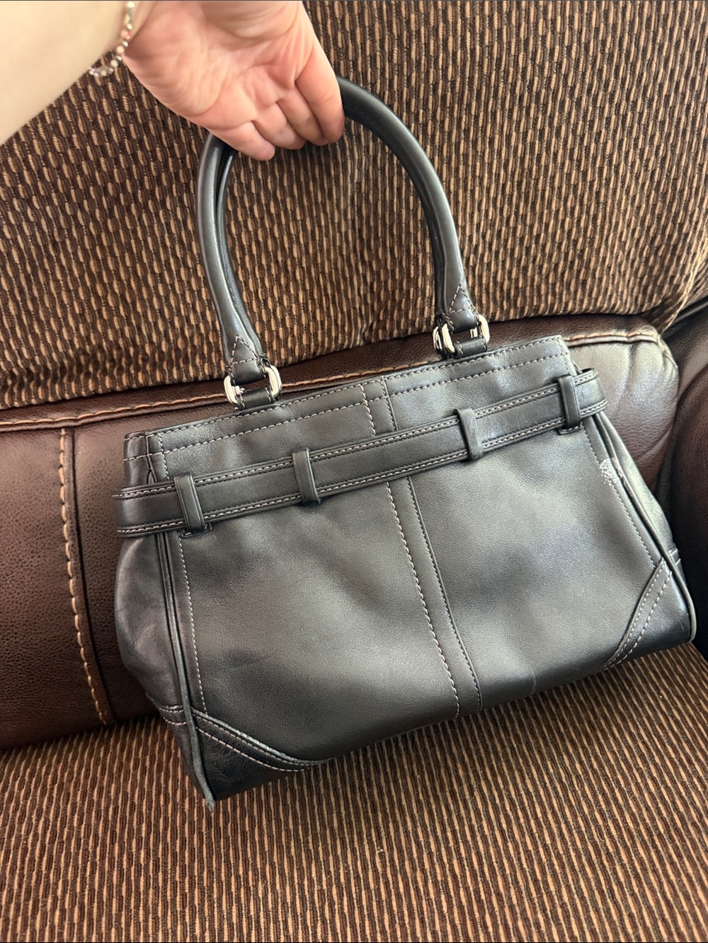 Coach Black Leather Y2K shoulder bag - Picture 4 of 6
